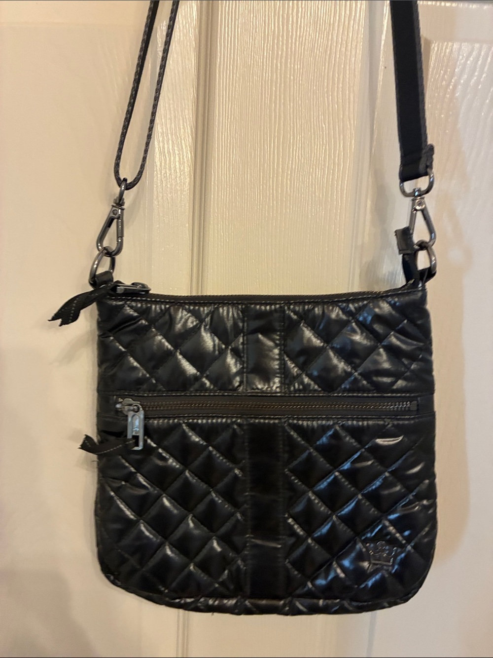 Oliver Thomas Black Quilted Crossbody Bag